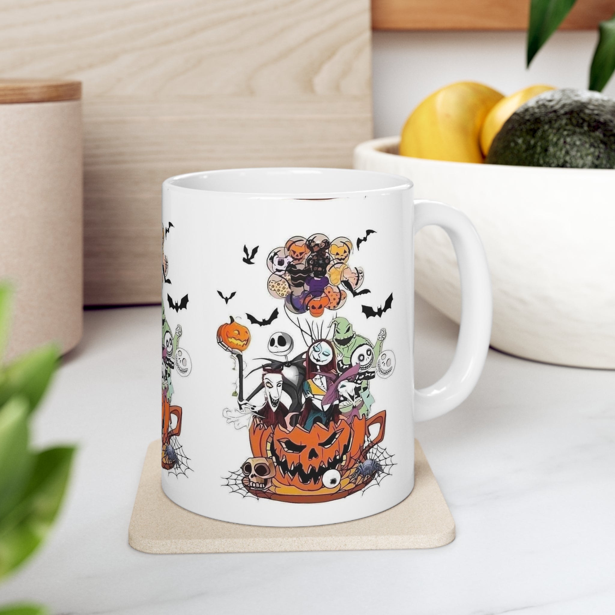 Nightmare Before Christmas- ๐ White Ceramic Mug - Creations by Chris and Carlos